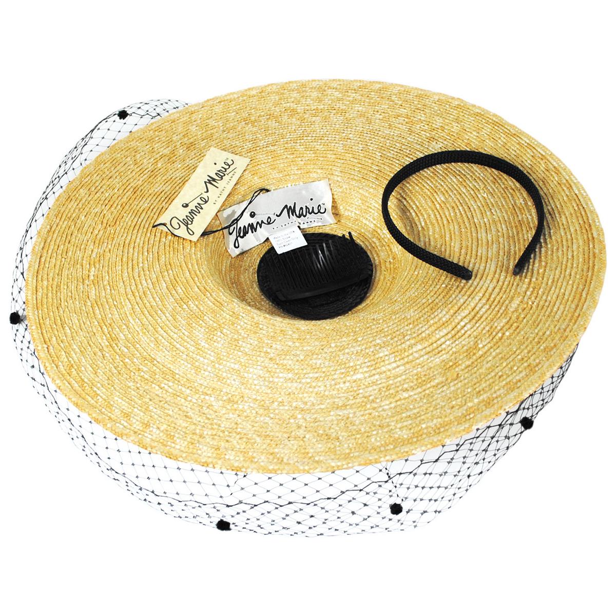 Kathy Jeanne | Rose Trio Milan Straw Cartwheel Dress Hat | 122415 | under | NATURAL