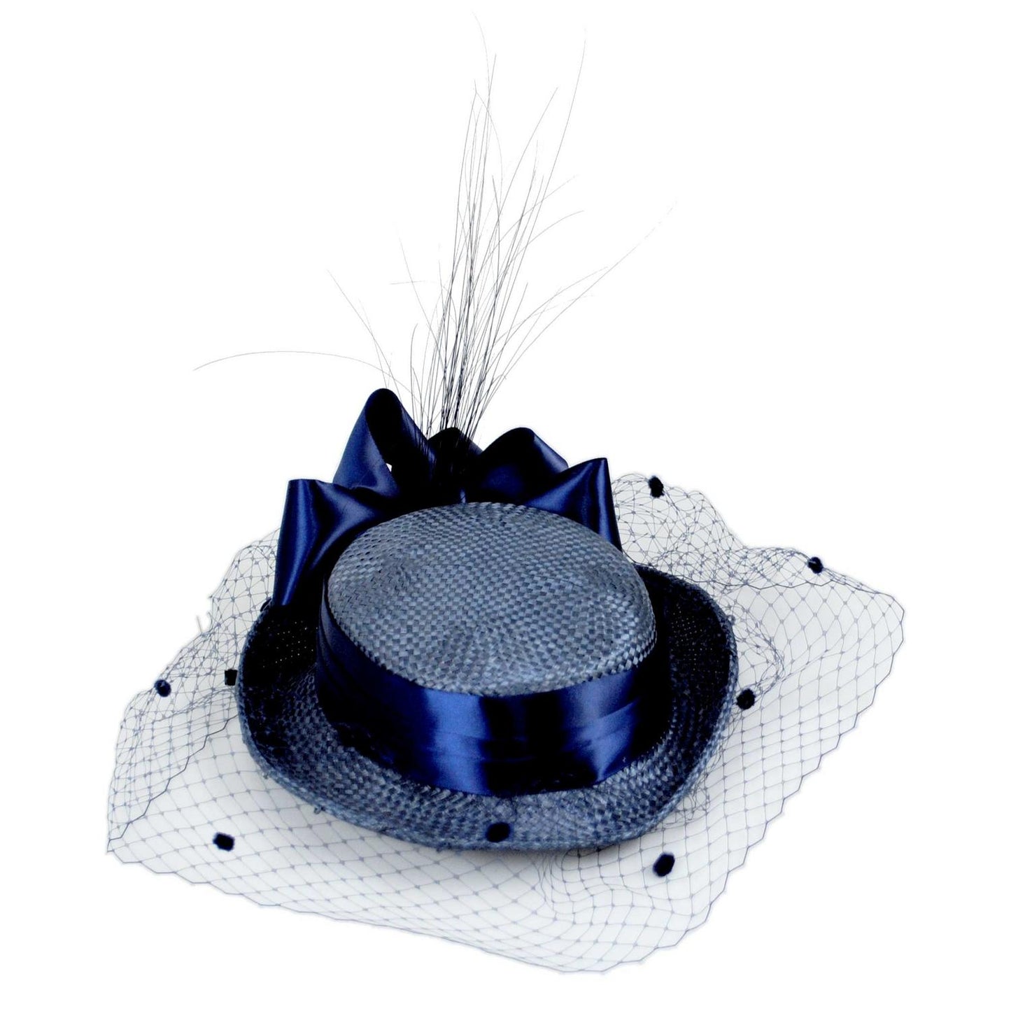 Kathy Jeanne | Barca Sisal Straw Doll Dress Hat | 122453 | lead | NAVY