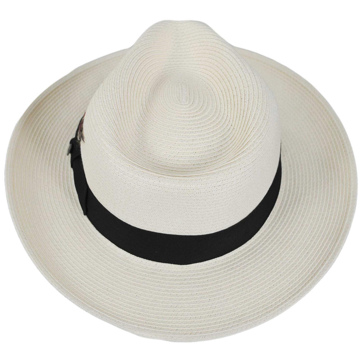 Jaxon Hats | Summer C-Crown Toyo Straw Fedora Hat | 129010 | top | IVORY
