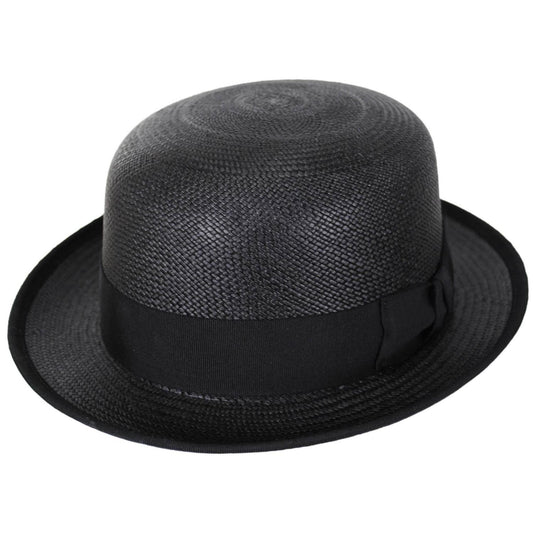 Bailey 1922 | Chaplin Panama Straw Bowler Hat | 127819 | lead | BLACK