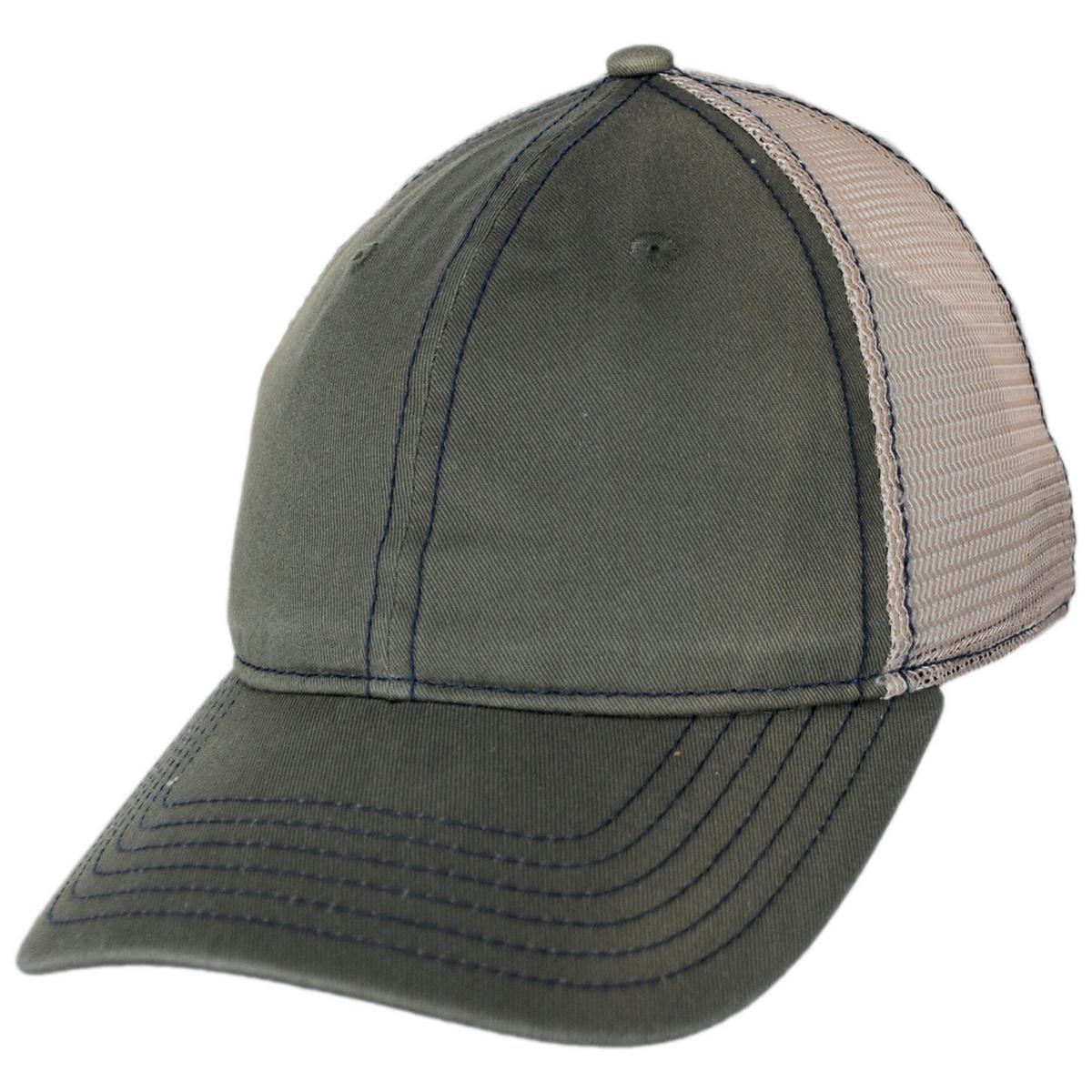 Dorfman Pacific | Cotton Mesh Snapback Baseball Cap | 200192 | lead | OLIVE