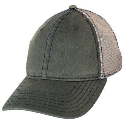 Dorfman Pacific | Cotton Mesh Snapback Baseball Cap | 200192 | lead | OLIVE