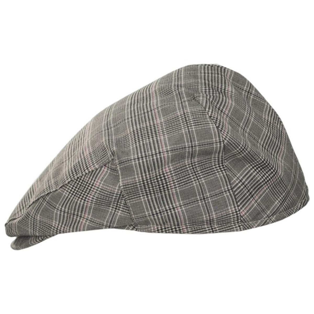 Bigalli | Summer Plaid Fabric Ivy Cap | 161808 | profile | KHAKI