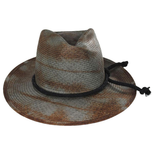 Bailey 1922 | Hinx Hand-Dyed Panama Straw Fedora Hat | 127757 | front | RUST