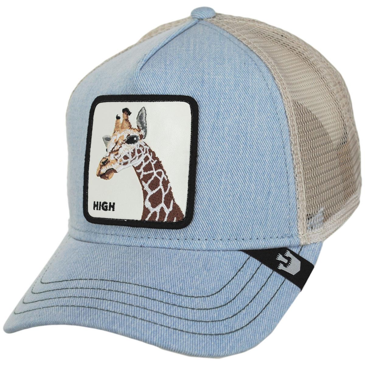 Goorin Bros | Giraffe Mesh Trucker Snapback Baseball Cap | 200366 | lead | BLUE