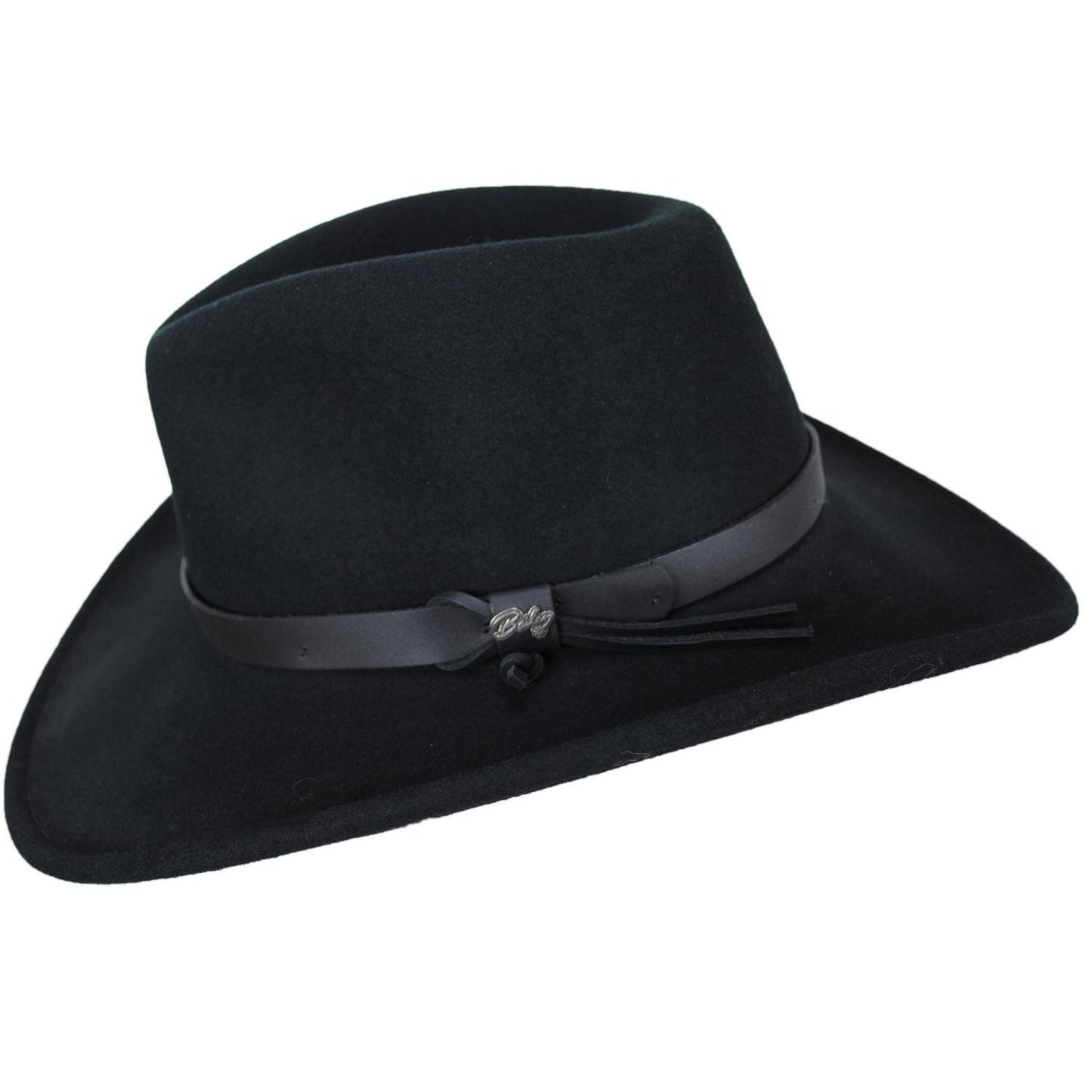 Bailey Western | Morgan Crushable Wool LiteFelt Western Hat | 130154 | profile | BLACK