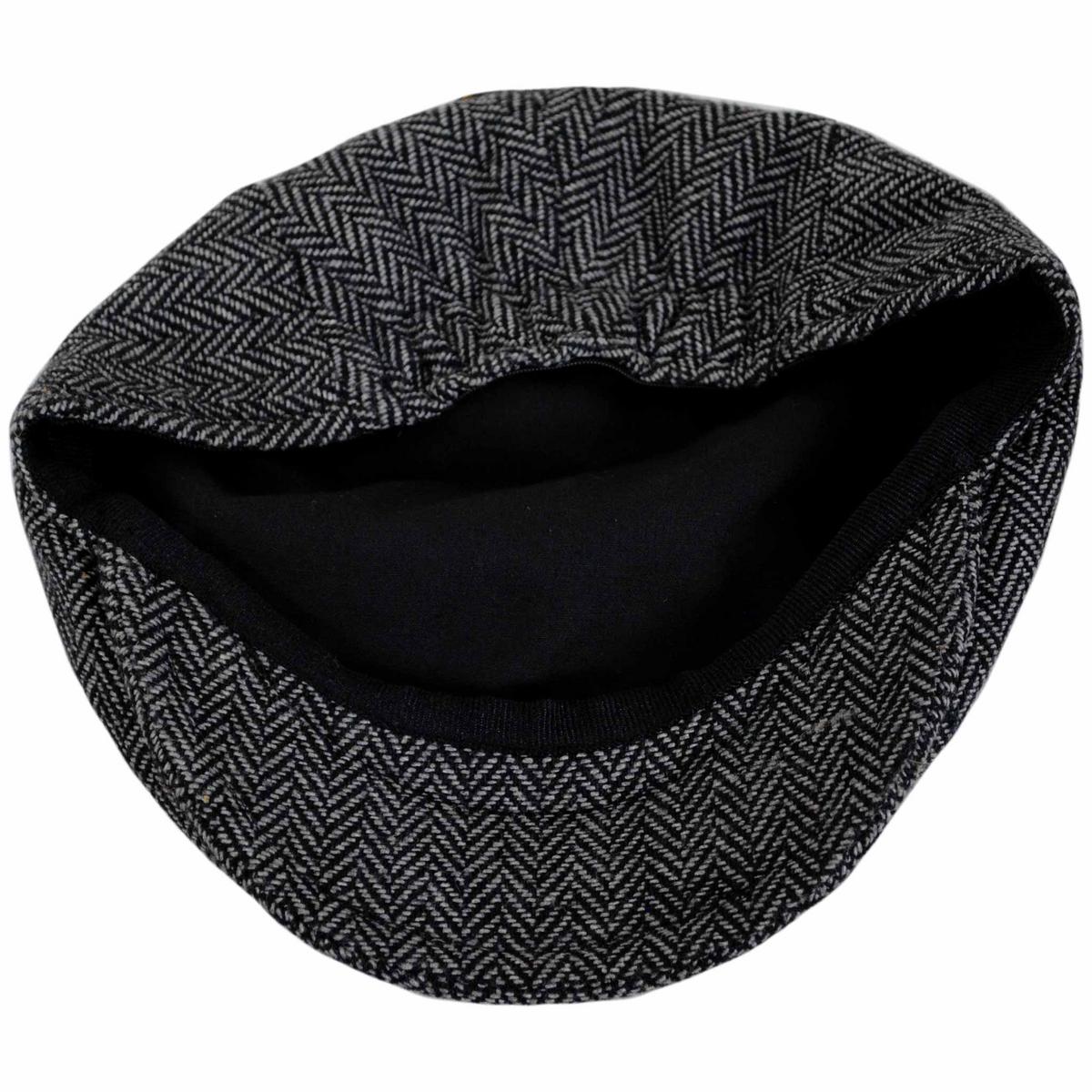 Jaxon Hats | Kid's Herringbone Wool Blend Ivy Cap | 512104 | under | CHARCOAL