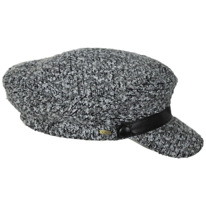 Scala | Donna Boucle Knit Chauffeur Cap | 106422 | profile | GREY
