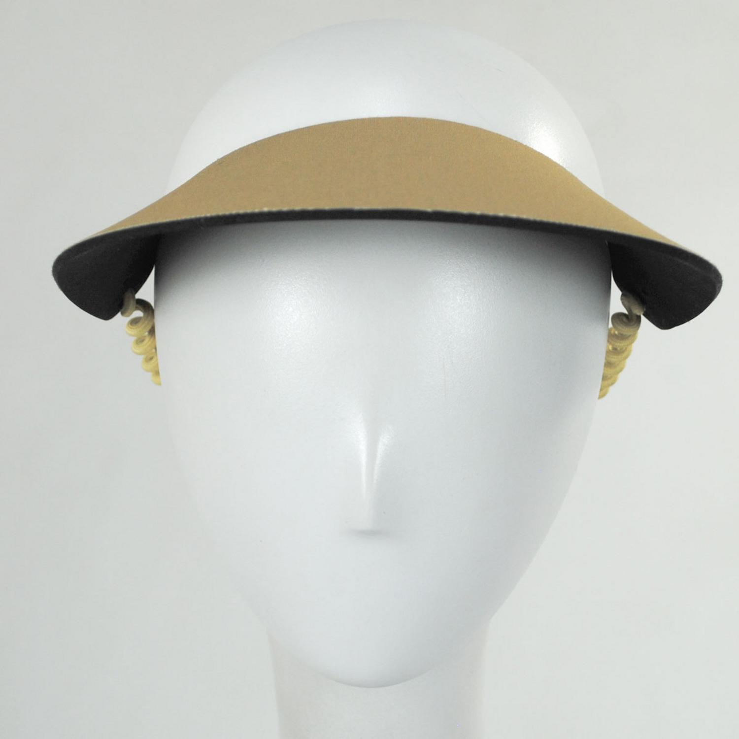 The Incredible Sunvisor | Springlace Solid Sunvisor | 196351 | front | TAN