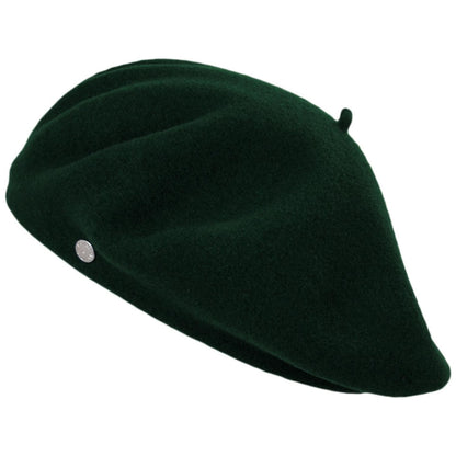 Heritage par Laulhere | Authentique Classic Wool Beret | 151058 | lead | DARK GREEN