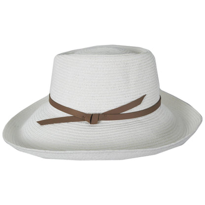 Physician Endorsed | Aurora Toyo Straw Gambler Hat | 102644 | profile | WHITE/BROWN