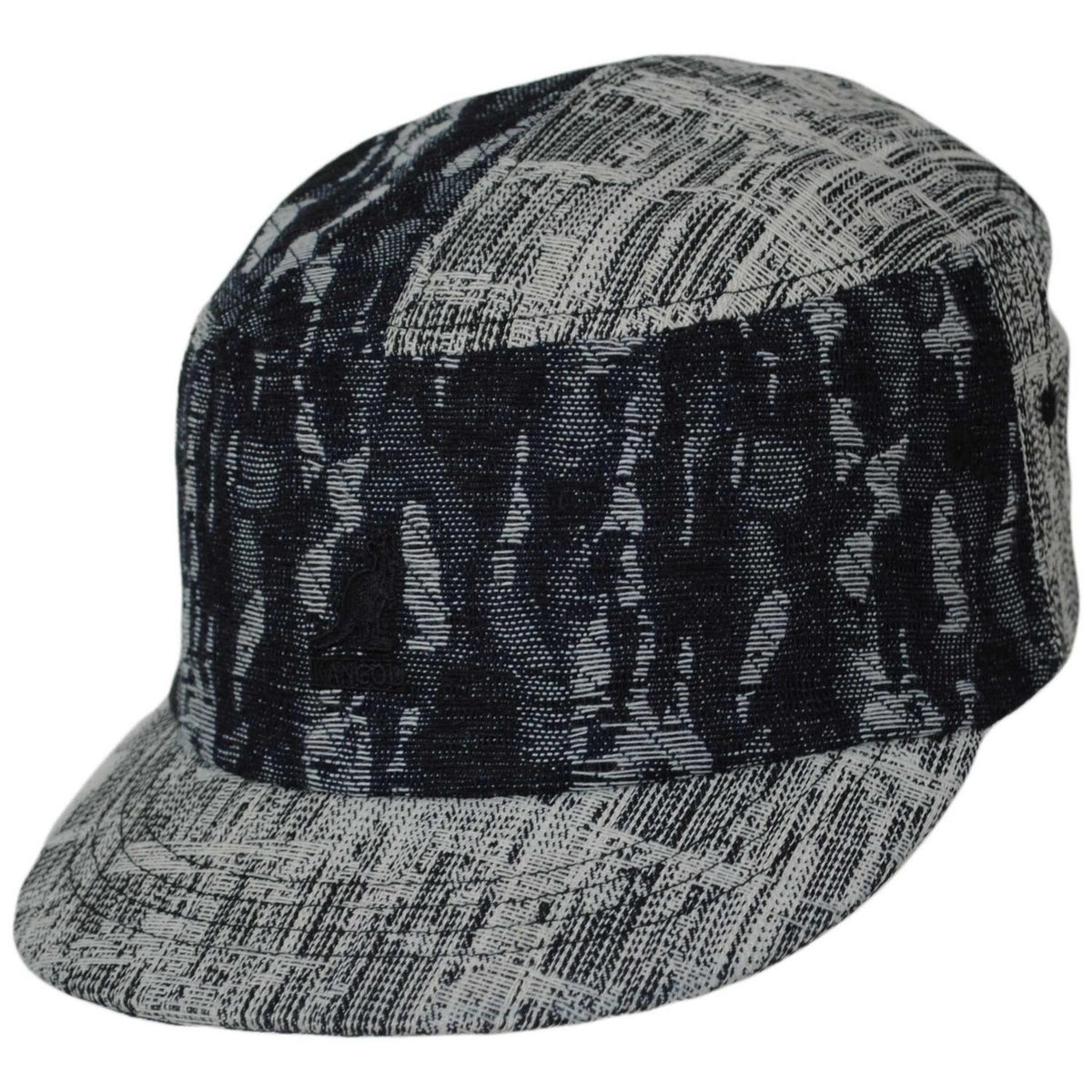 Kangol | Denim Mashup Army Cap | 201142 | lead | BLACK TOPSTITCH