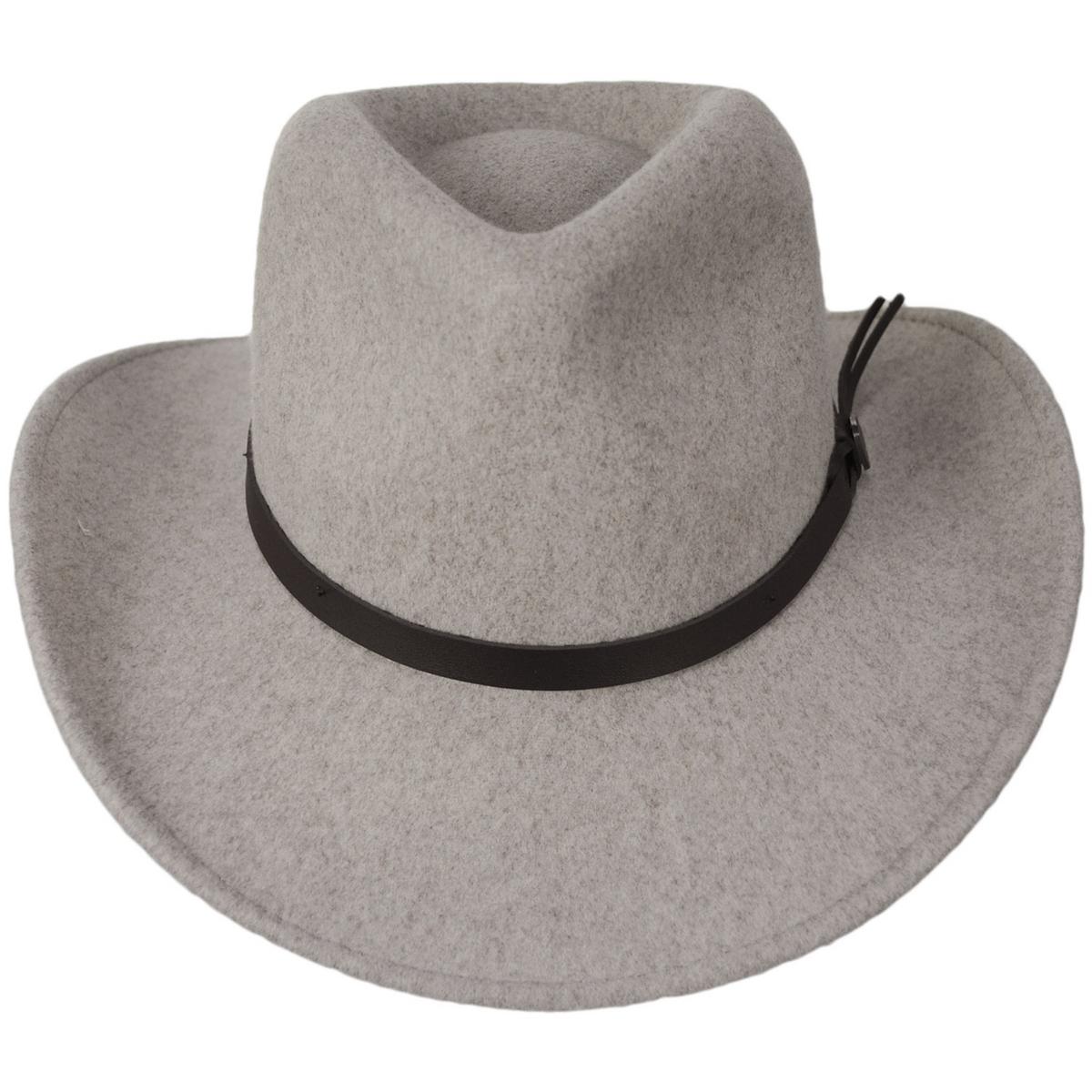 Dorfman Pacific | Napier ProvatoKnit Crushable Outback Hat | 130474 | front | TAUPE