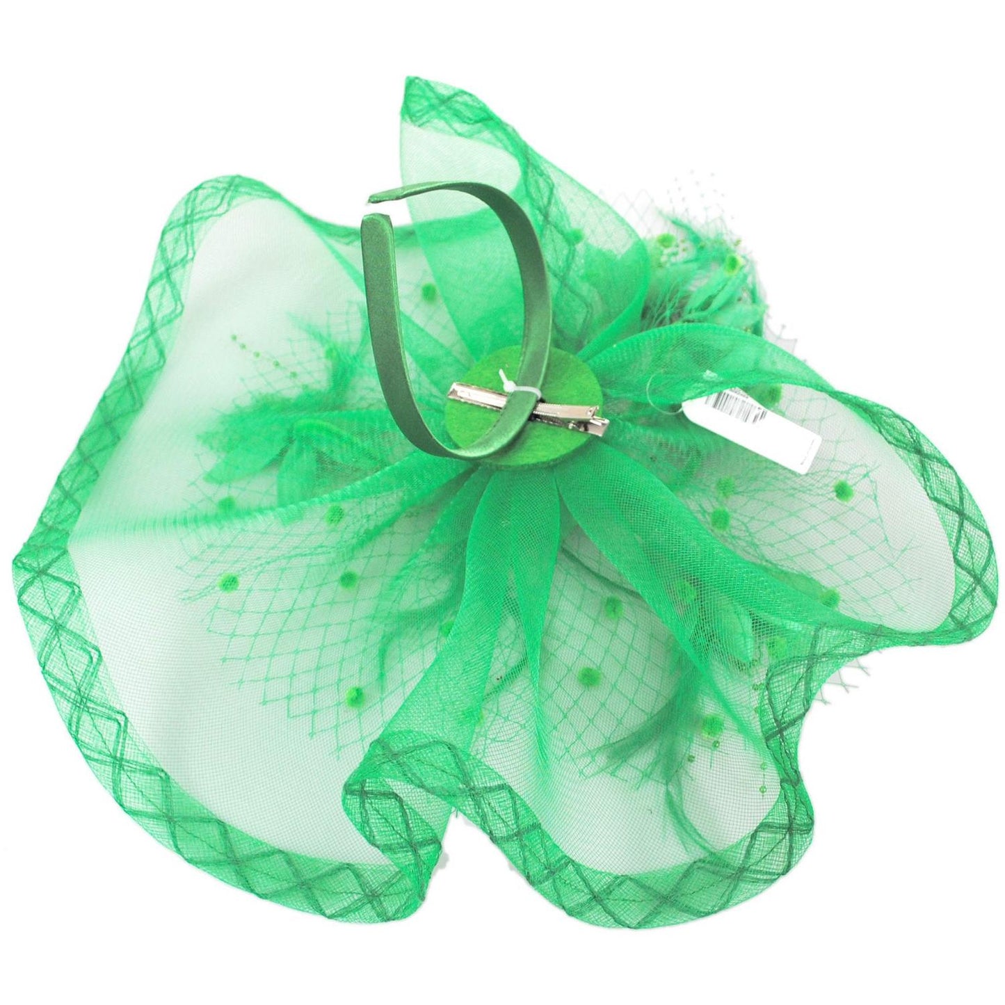 Sophia | Floral Feathered Mesh Fascinator Hat | 122906 | under | GREEN