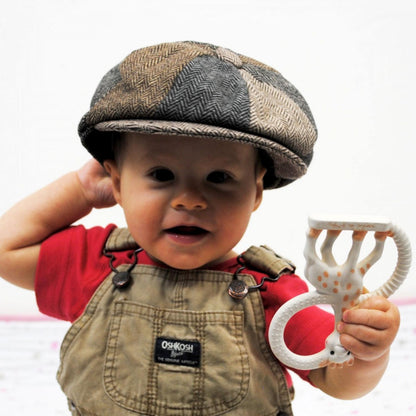 Jaxon Hats | Baby Herringbone Patchwork Wool Blend Newsboy Cap | 512107 | lsftwo | MULTI