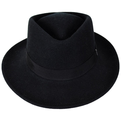 Bailey 1922 | Lasham Wool LiteFelt Fedora Hat | 133300 | front | BLACK