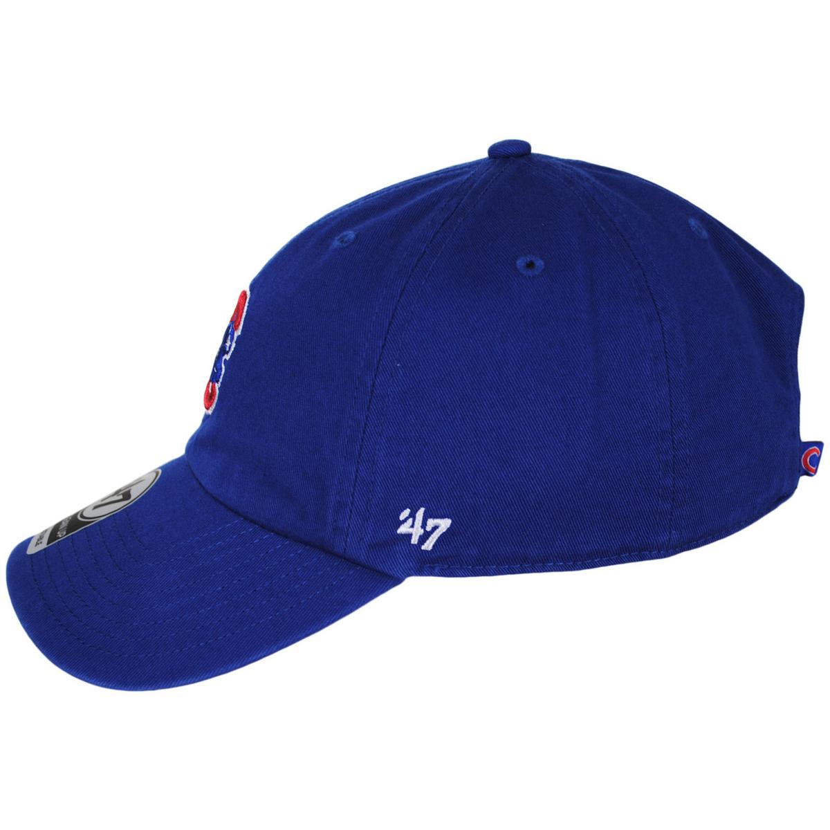 47 Brand | Chicago Cubs MLB Clean Up Strapback Baseball Cap Dad Hat | 203180 | profile | ROYAL BLUE