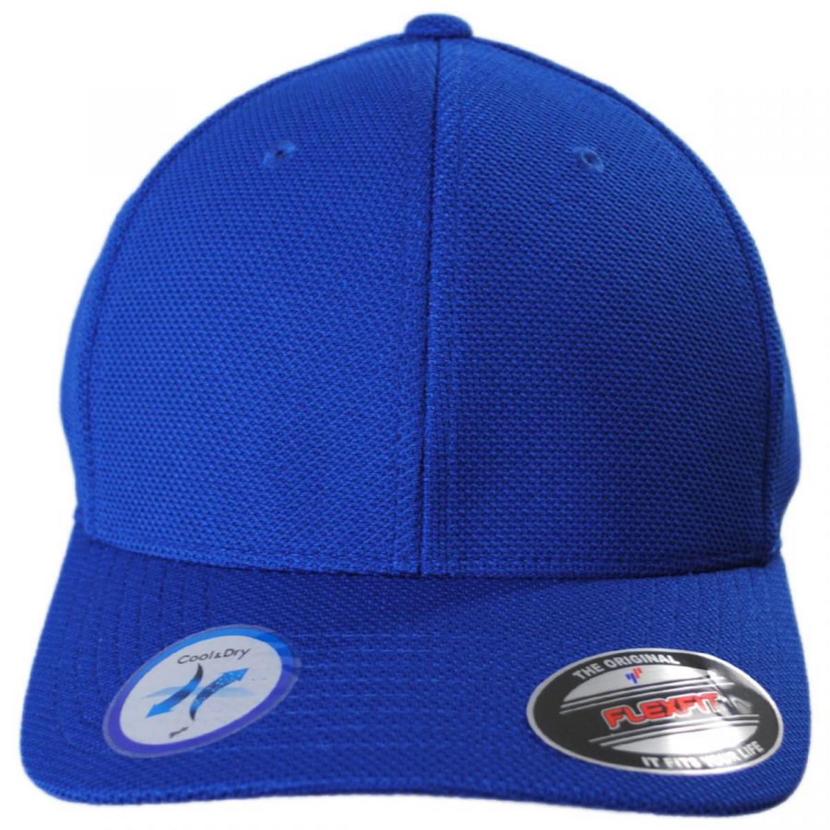 Flexfit | Cool and Dry Pique Mesh Flexfit Fitted Baseball Cap | 221514 | front | ROYAL
