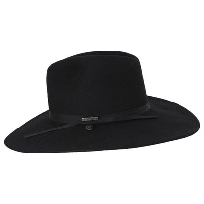 Stetson | Holden Crushable Wool Felt Aussie Hat | 130724 | profile | BLACK