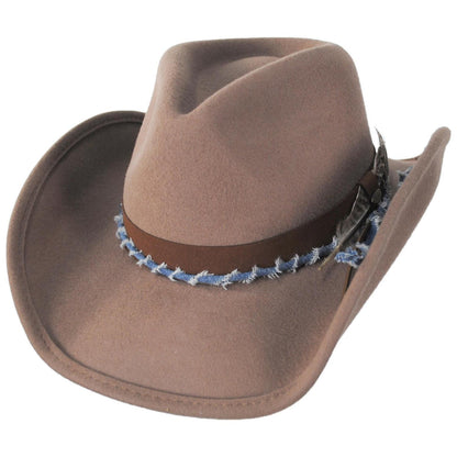 Scala | Devon Wool Felt Western Hat | 123458 | lead | MINK