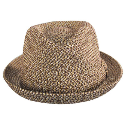Bailey 1922 | Billy Braided Toyo Straw Fedora Hat | 127843A | front | TAWNY