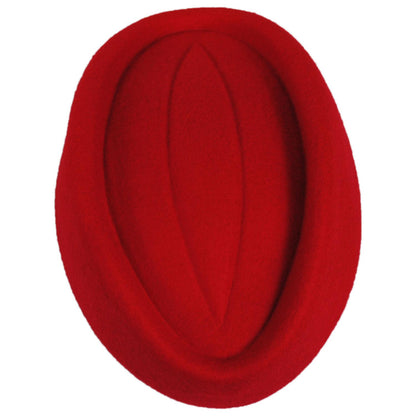 sur la tete | Stewardess Wool Felt Pillbox Hat | 157021 | top | RED