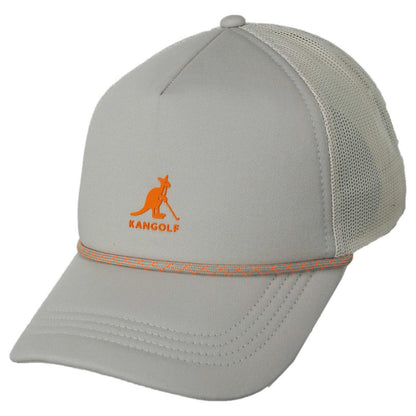 Kangol | Kangolf Cotton Mesh Trucker Snapback Baseball Cap | 201144 | lead | KHAKI