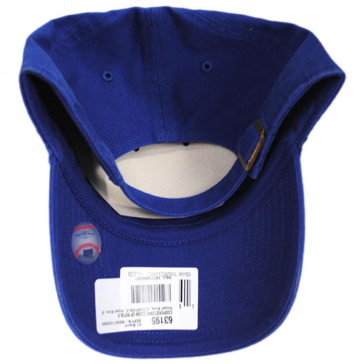 47 Brand | Kansas City Royals MLB Cooperstown Clean Up Strapback Baseball Cap Dad Hat | 203425 | under | ROYAL
