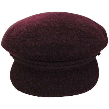 BRIXTON HATS | Wool Blend Fiddler Cap | 181355 | front | RED MAHOGANY