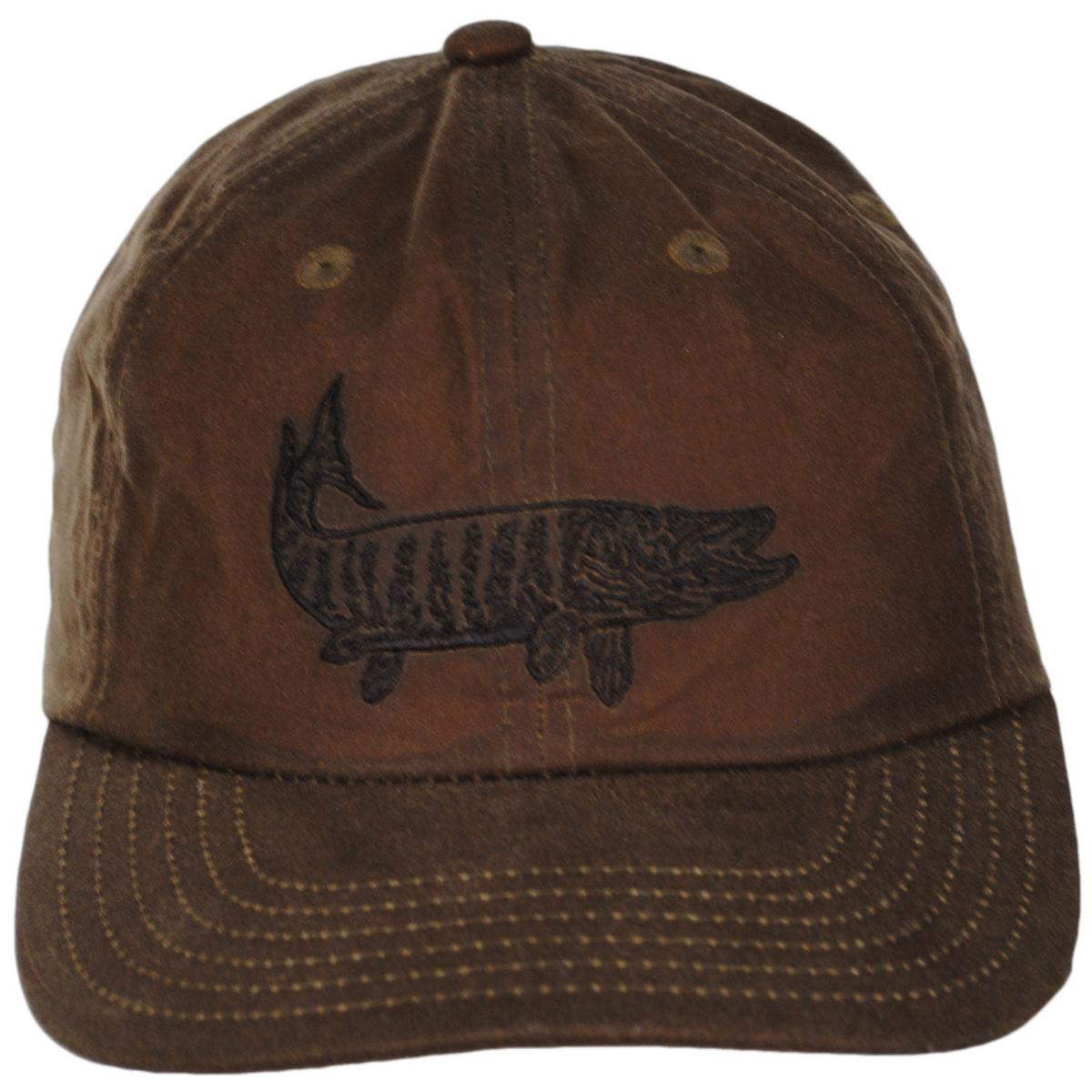 BRIXTON HATS | Muskie Weather Guard Waxed Cotton Netplus Strapback Baseball Cap | 201861 | front | COPPER