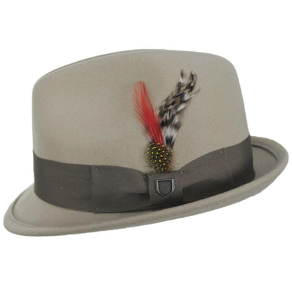 BRIXTON HATS | Gain Wool Felt Fedora Hat | 135600 | profile | SAND/ANTIQUE BRASS
