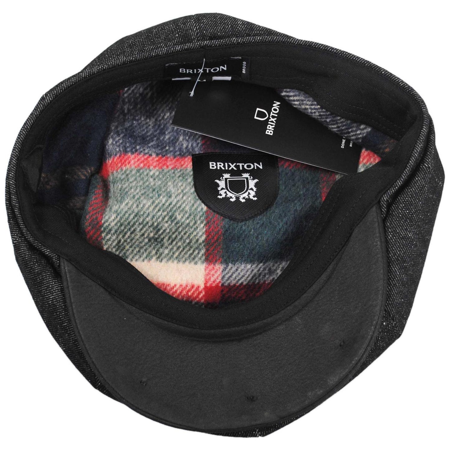 BRIXTON HATS | Brood Baggy Denim Newsboy Cap | 161584 | under | BLACK DENIM/BLACK
