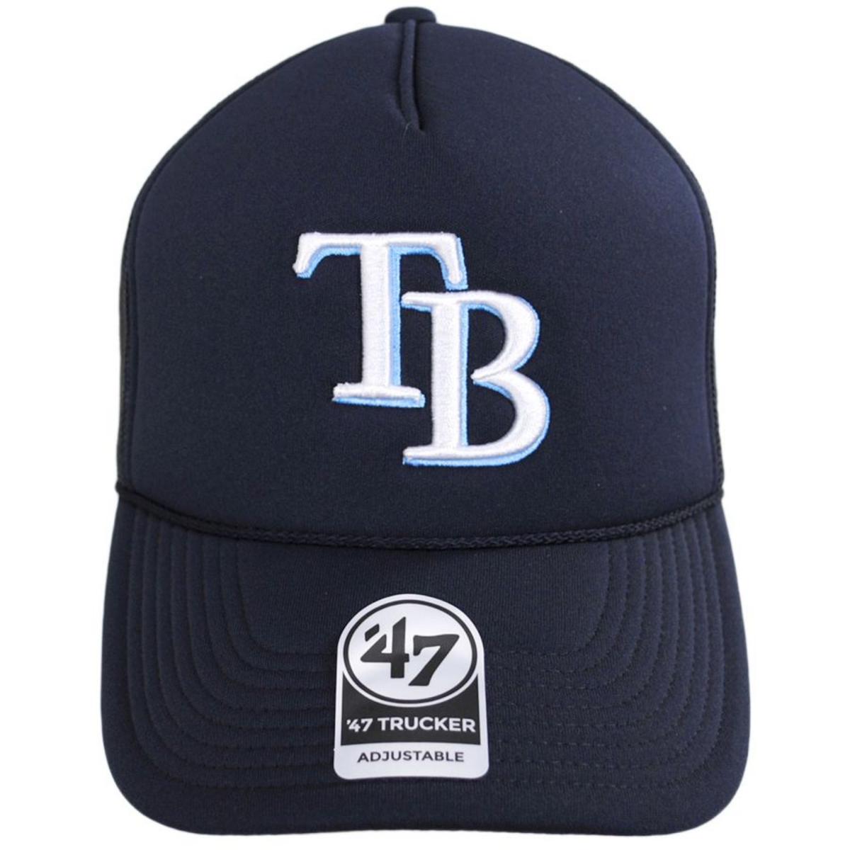 47 Brand | Tampa Bay Rays MLB Foam Mesh Trucker Snapback Baseball Cap | 203276 | front | NAVY