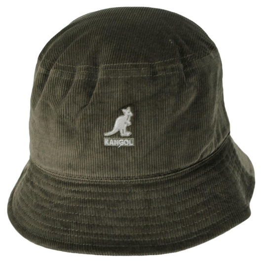 Kangol | Corduroy Cotton Blend Bucket Hat | 185710 | front | NICKEL