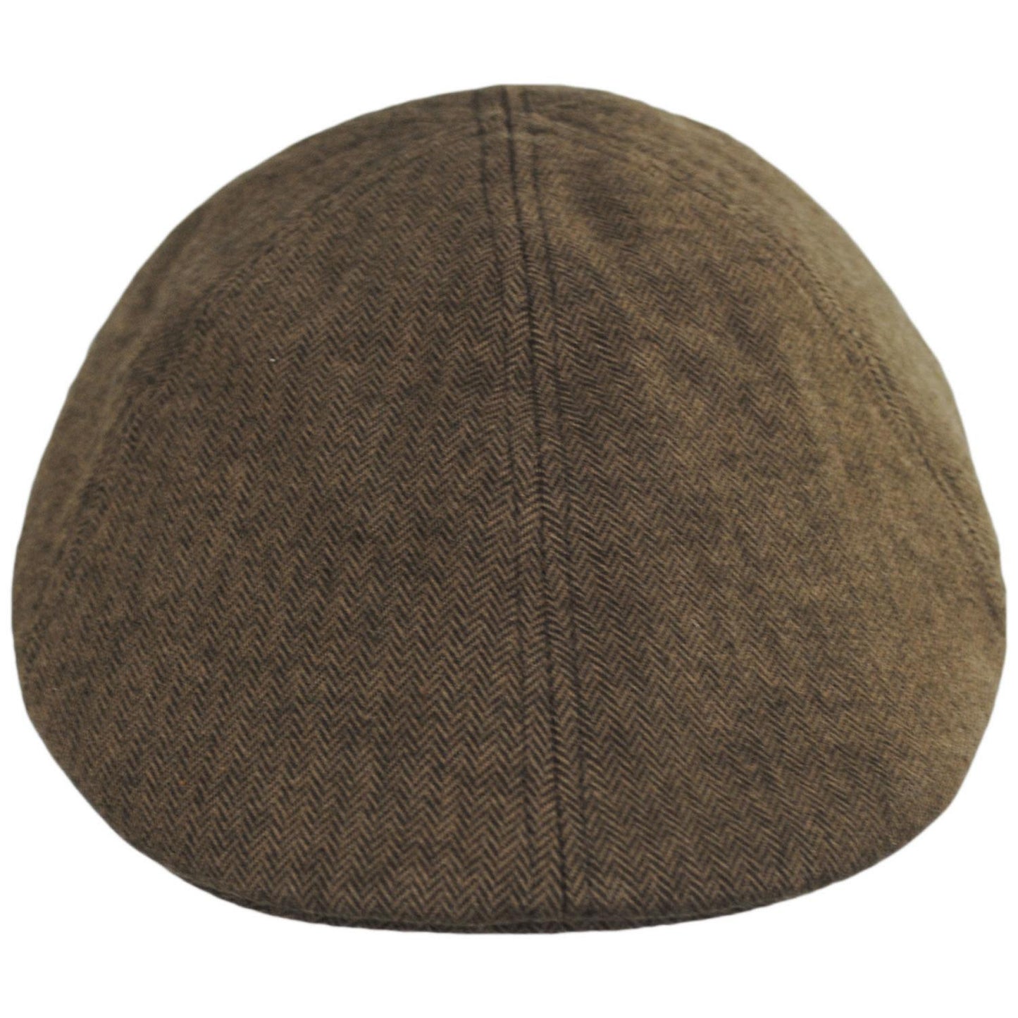 Baskerville Hat Company | Newport Cotton Herringbone Duckbill Ivy Cap | 167679 | front | BROWN/TAN