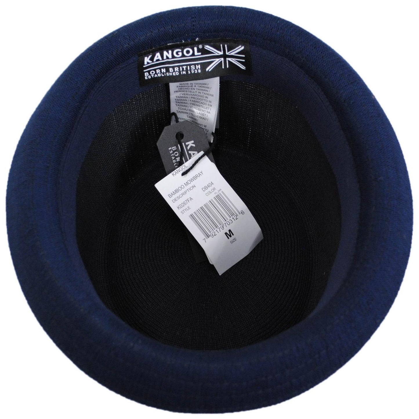Kangol | Bamboo Mowbray Pork Pie Hat | 185744 | under | DARK BLUE