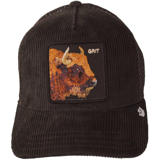 Goorin Bros | Corduroy Grit Mesh Trucker Snapback Baseball Cap | 200850 | front | GROUND