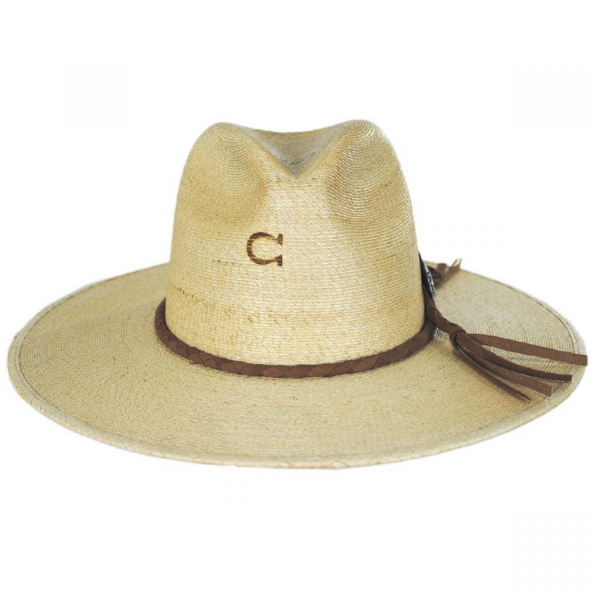 Charlie 1 Horse | Lefty Palm Straw Fedora Hat | 101664 | front | COPPER