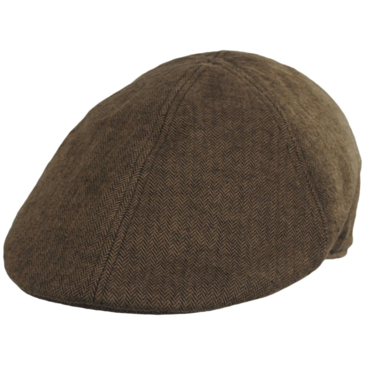 Baskerville Hat Company | Newport Cotton Herringbone Duckbill Ivy Cap | 167679 | lead | BROWN/TAN