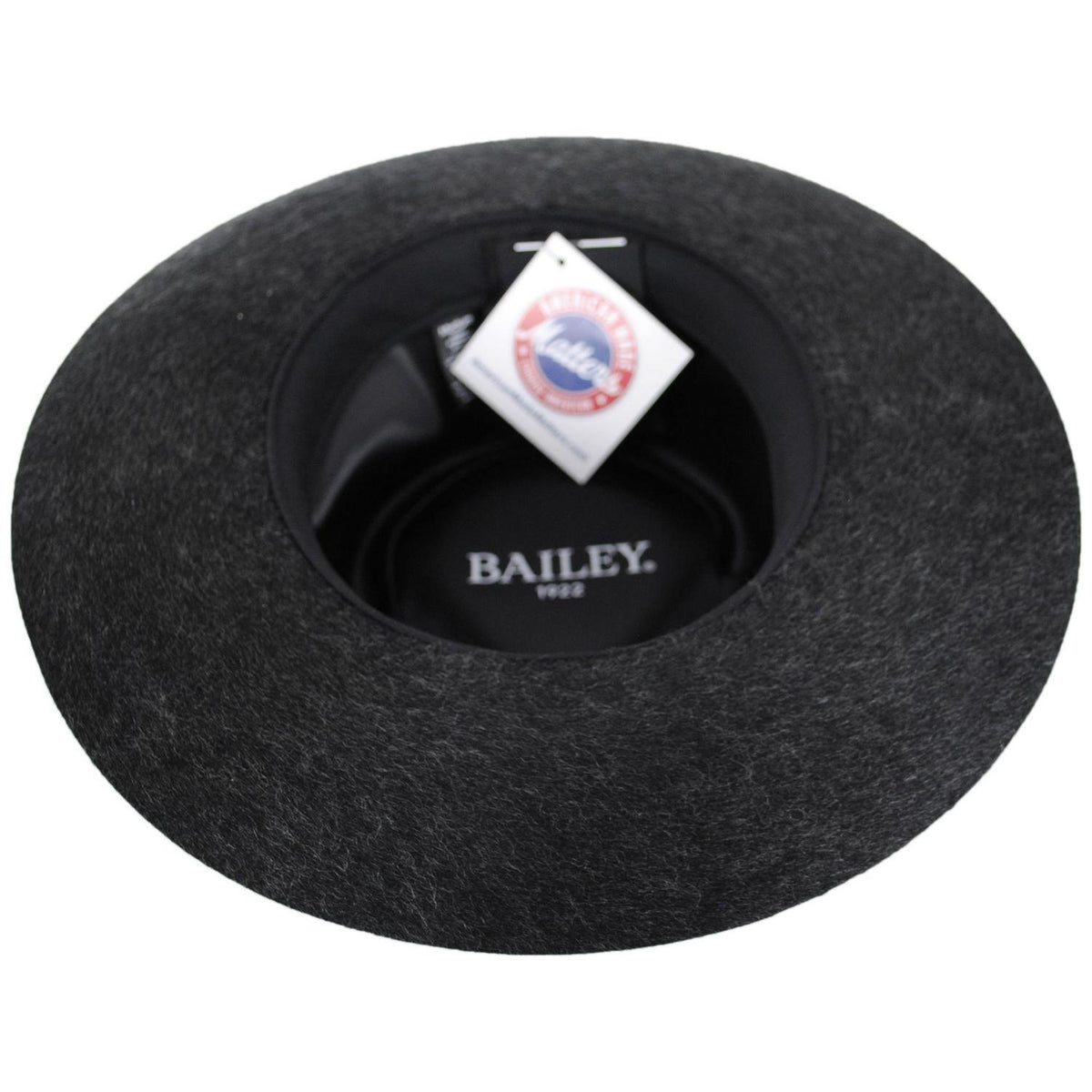 Bailey 1922 | Runnel Wool Felt Fedora Hat | 130319 | under | NU BLACK MIX