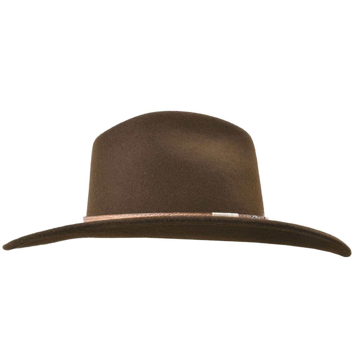 Bigalli | Frontier Long Trail Crushable Merino Wool Felt Aussie Hat | 131404 | profiletwo | CHOCOLATE