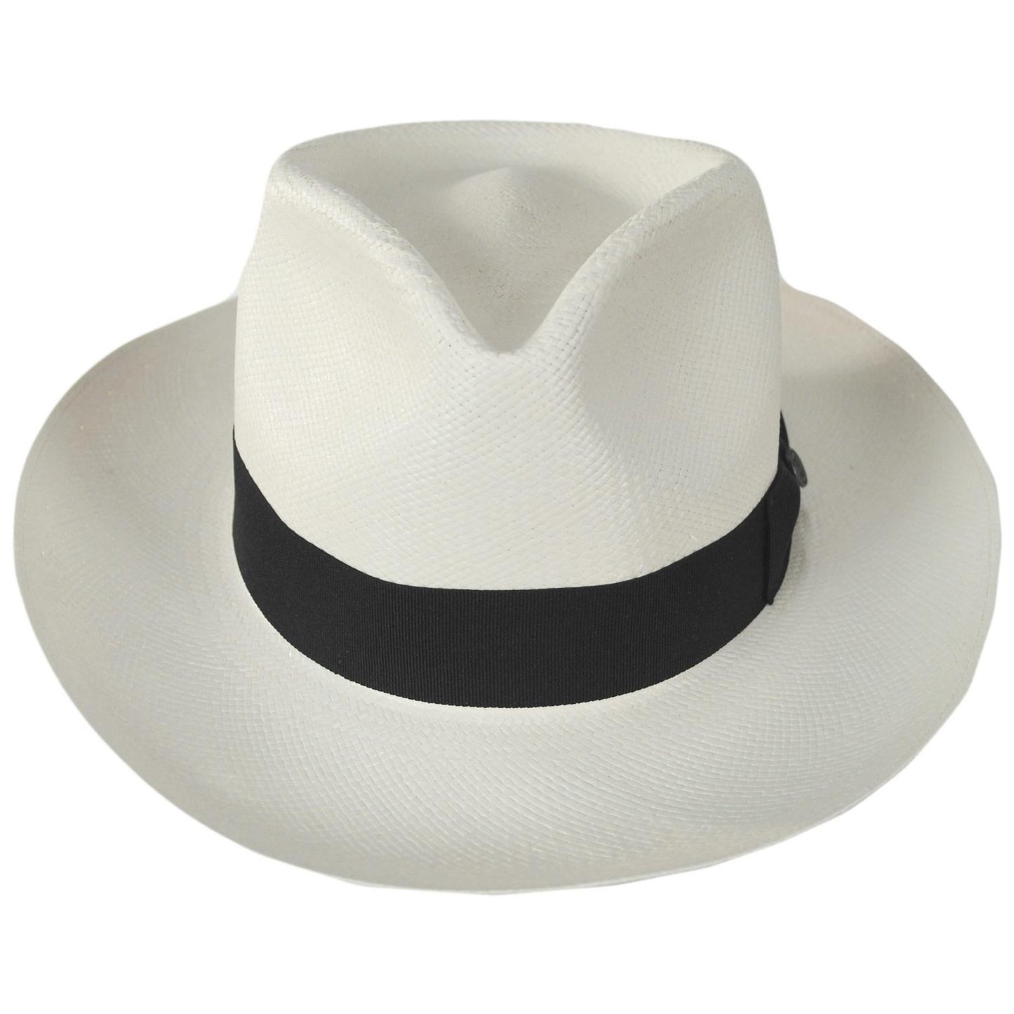 Jaxon Hats | Humphrey Grade 8 Panama Straw Fedora Hat | 127153 | front | BLEACH