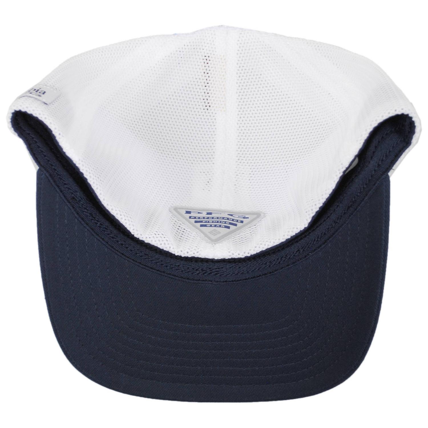 Columbia Sportswear | PFG Icon Cotton & Mesh Flexfit Fitted Baseball Cap | 400082 | under | COLLEGIATE NAVY