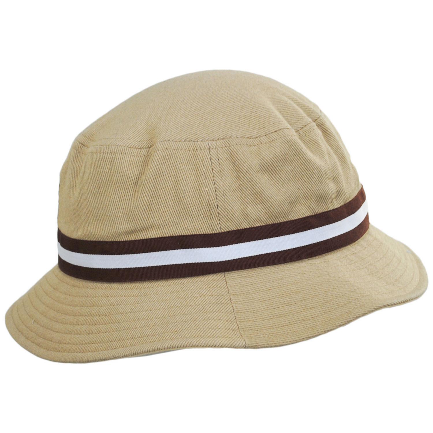 Kangol | Stripe Lahinch Cotton Bucket Hat - Spring | 185718S | profile | OAT