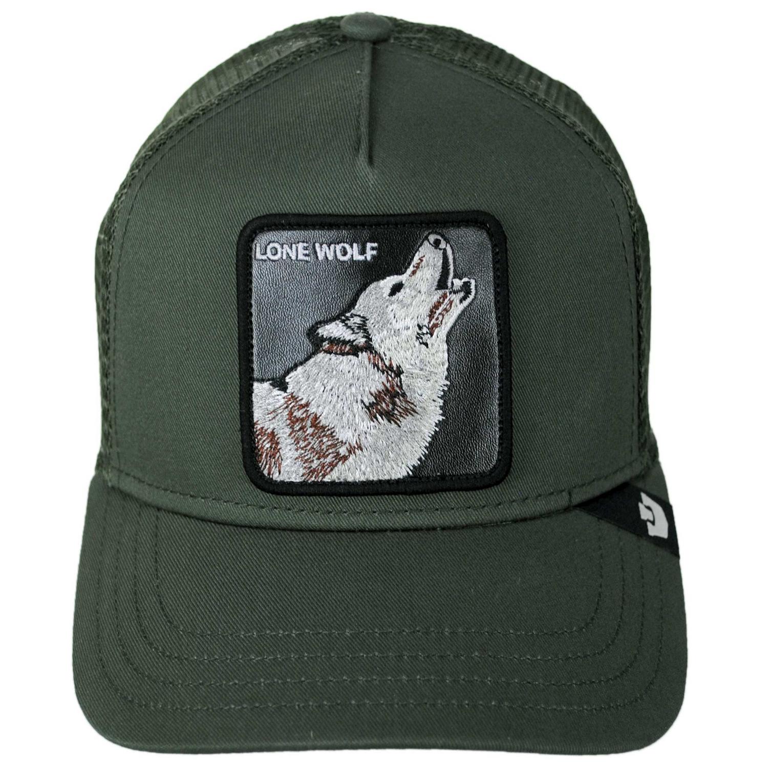 Goorin Bros | Lone Wolf Mesh Trucker Snapback Baseball Cap | 200379 | front | PALM
