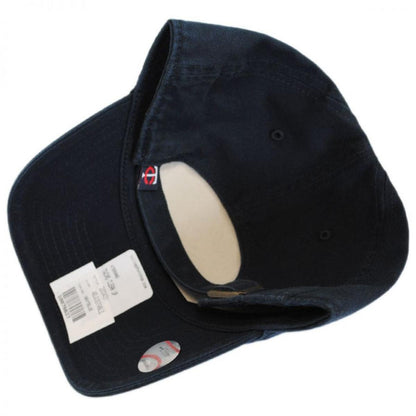 47 Brand | Minnesota Twins MLB Clean Up Strapback Baseball Cap Dad Hat | 203431 | front | NAVY/RED