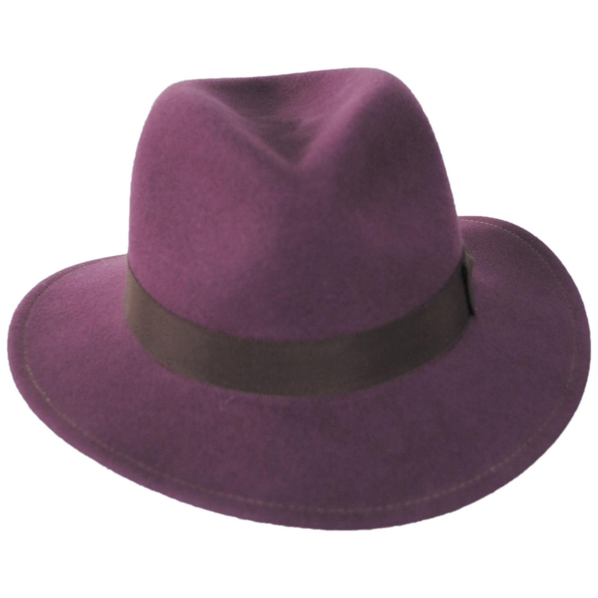 Bailey 1922 | Curtis Wool LiteFelt Safari Fedora Hat | 130019 | front | COCOA POWDER