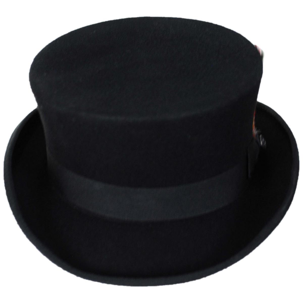 Jaxon Hats | Deadman Wool Felt Top Hat | 193901 | front | BLACK