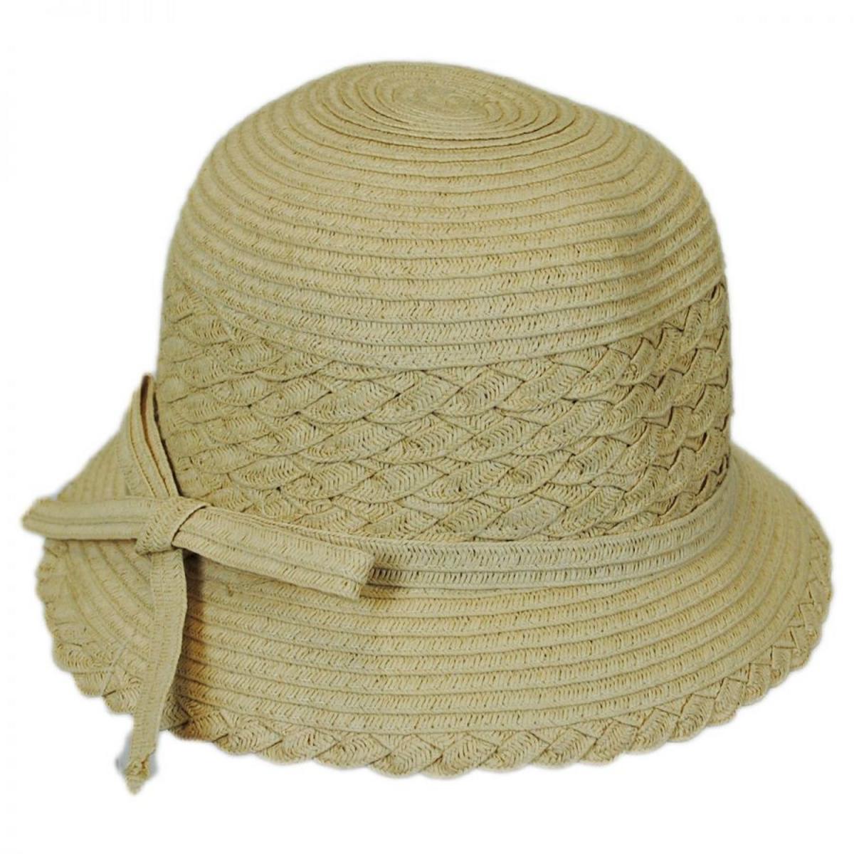 Jeanne Simmons | Kid's Toyo Braid Cloche Hat | 505610 | lead | BEIGE
