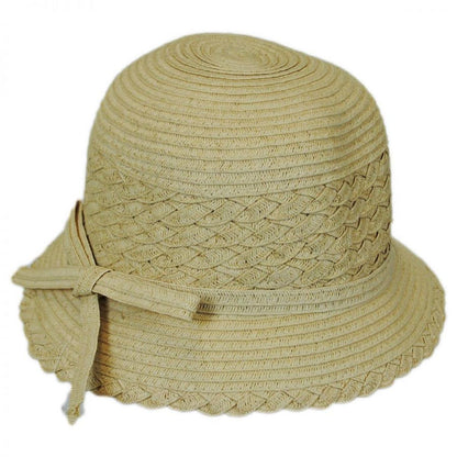 Jeanne Simmons | Kid's Toyo Braid Cloche Hat | 505610 | lead | BEIGE